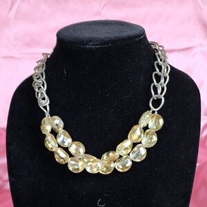 Elegant Silver and Gold Beaded Necklace